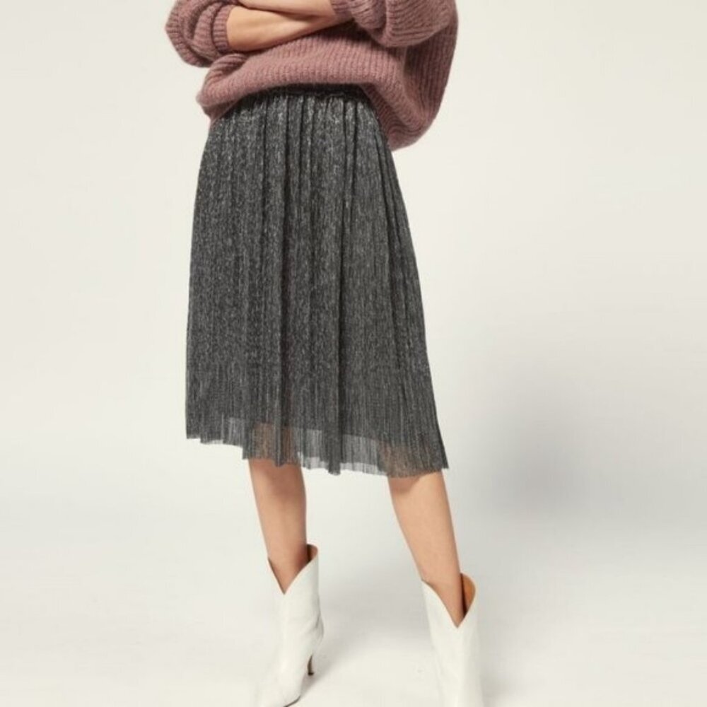 💕ISABEL MARANT ETOILE💕 Beatrice Skirt ~ Gun Metal EU 36 NWT - Picture 3 of 16